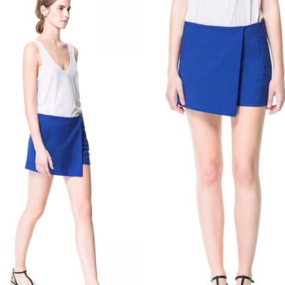 Zara Pants - Zara blue skort shorts size XS
